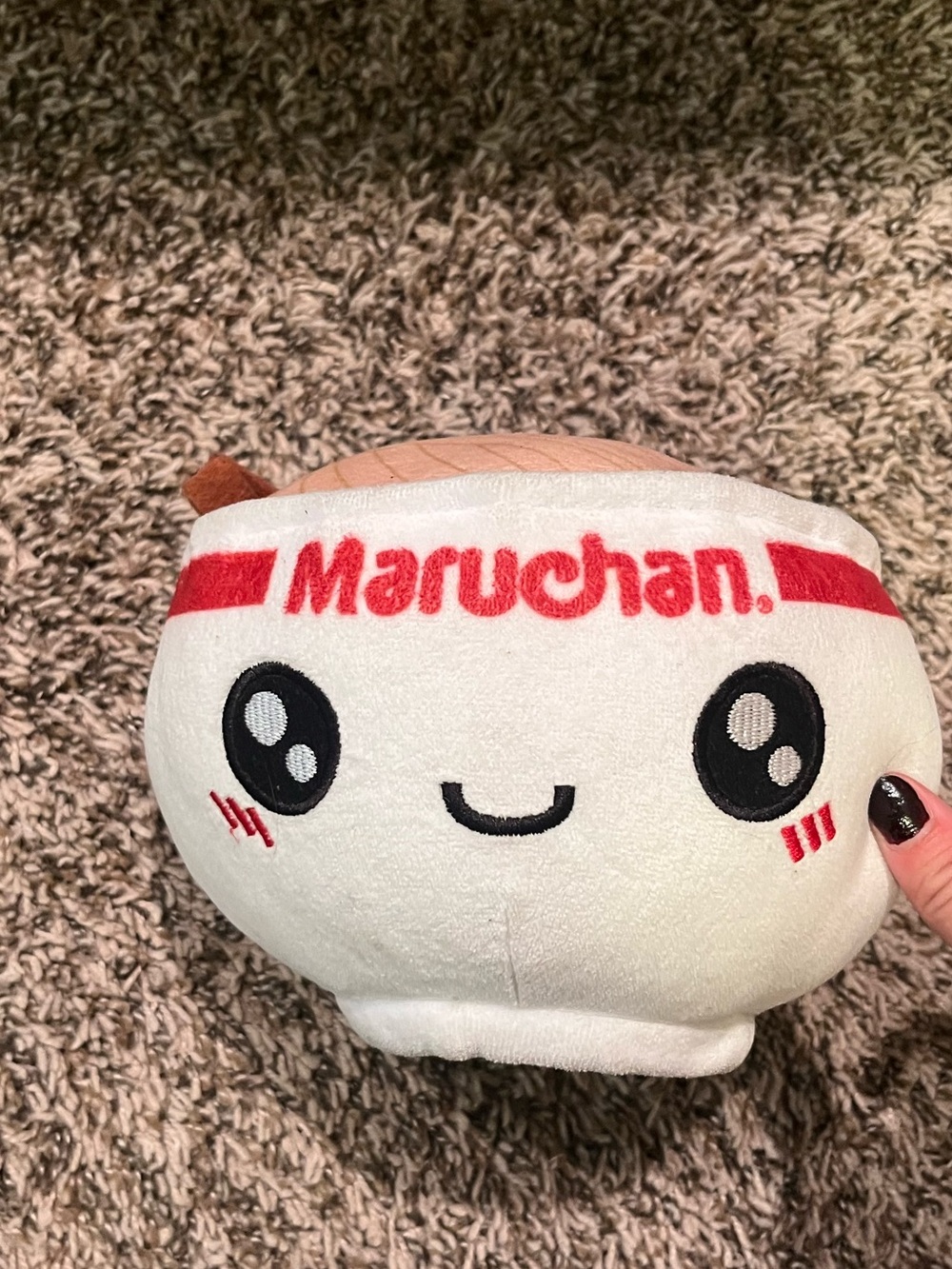 Maruchan Plush Bowl Toy - White and Red